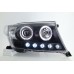 Toyota Land Cruiser FJ200 08-11 Black Projector Headlamp w Ring